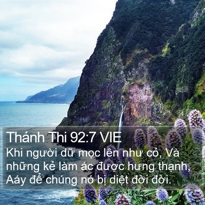 Thánh Thi 92:7 VIE Bible Verse Image