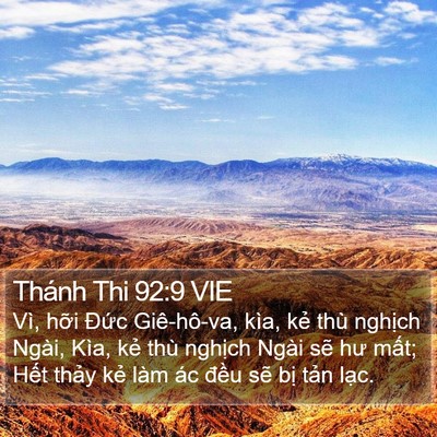 Thánh Thi 92:9 VIE Bible Verse Image