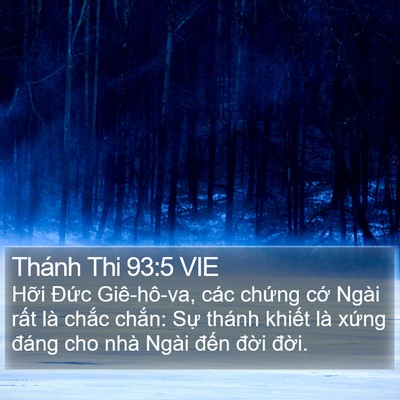 Thánh Thi 93:5 VIE Bible Verse Image