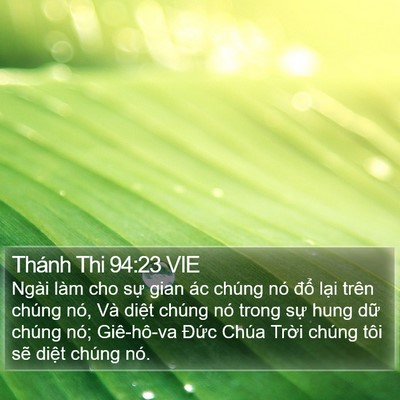 Thánh Thi 94:23 VIE Bible Verse Image