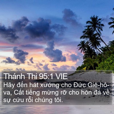 Thánh Thi 95:1 VIE Bible Verse Image