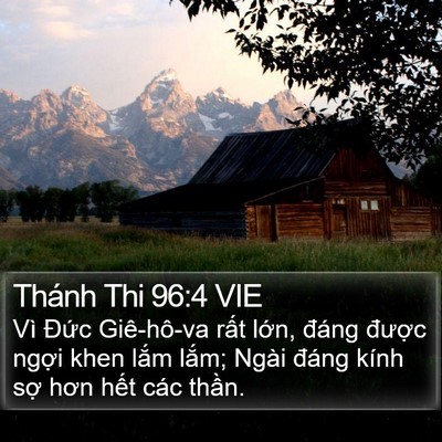 Thánh Thi 96:4 VIE Bible Verse Image