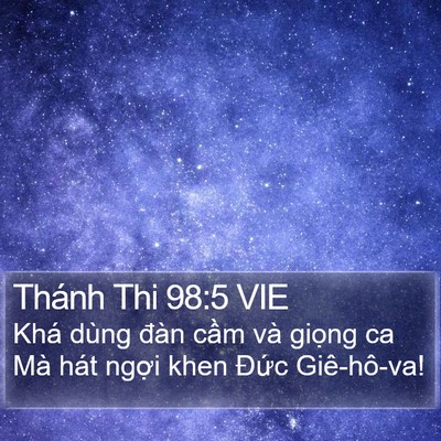 Thánh Thi 98:5 VIE Bible Verse Image