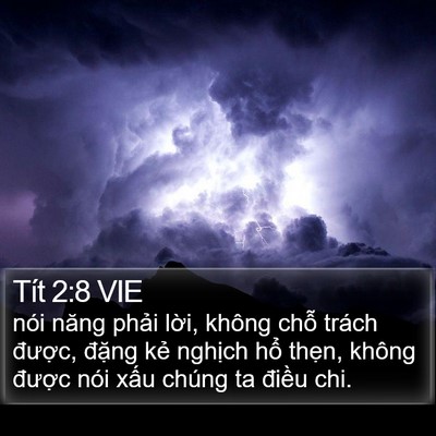 Tít 2:8 VIE Bible Verse Image