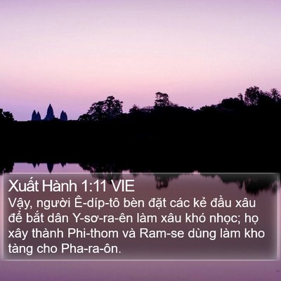 Xuất Hành 1:11 VIE Bible Verse Image