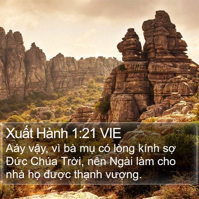 Xuất Hành 1:21 VIE Bible Verse Image