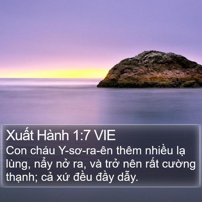 Xuất Hành 1:7 VIE Bible Verse Image
