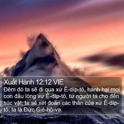 Xuất Hành 12:12 VIE Bible Verse Image