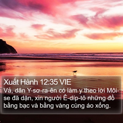 Xuất Hành 12:35 VIE Bible Verse Image