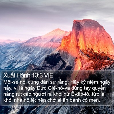Xuất Hành 13:3 VIE Bible Verse Image