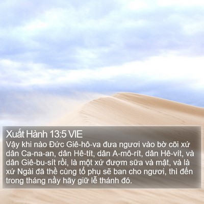 Xuất Hành 13:5 VIE Bible Verse Image