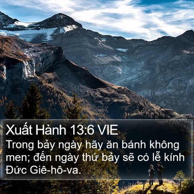 Xuất Hành 13:6 VIE Bible Verse Image