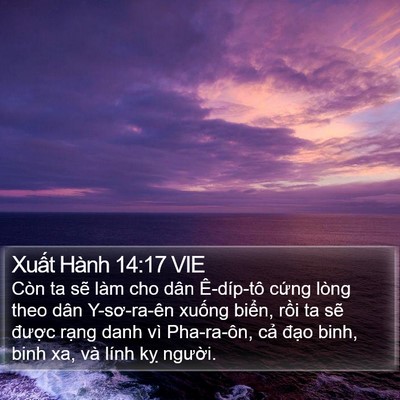 Xuất Hành 14:17 VIE Bible Verse Image