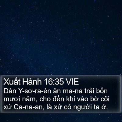 Xuất Hành 16:35 VIE Bible Verse Image