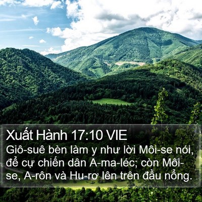 Xuất Hành 17:10 VIE Bible Verse Image