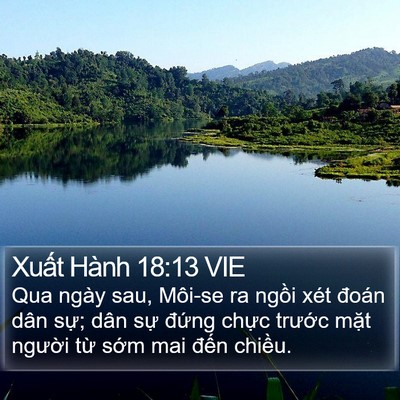 Xuất Hành 18:13 VIE Bible Verse Image
