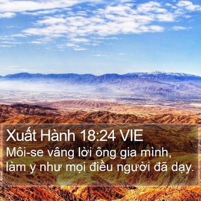 Xuất Hành 18:24 VIE Bible Verse Image