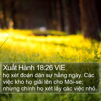 Xuất Hành 18:26 VIE Bible Verse Image