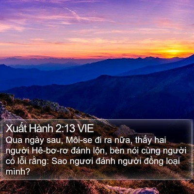 Xuất Hành 2:13 VIE Bible Verse Image