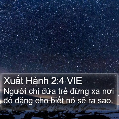 Xuất Hành 2:4 VIE Bible Verse Image