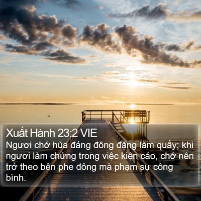 Xuất Hành 23:2 VIE Bible Verse Image