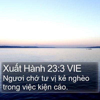 Xuất Hành 23:3 VIE Bible Verse Image