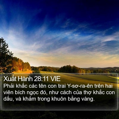 Xuất Hành 28:11 VIE Bible Verse Image
