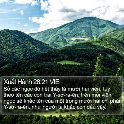 Xuất Hành 28:21 VIE Bible Verse Image