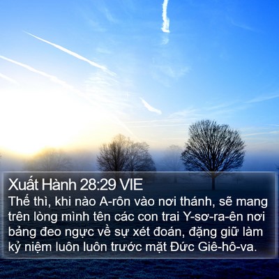 Xuất Hành 28:29 VIE Bible Verse Image