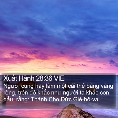 Xuất Hành 28:36 VIE Bible Verse Image