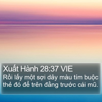 Xuất Hành 28:37 VIE Bible Verse Image
