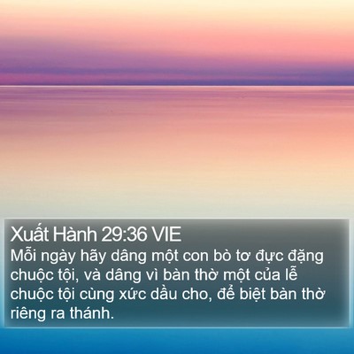 Xuất Hành 29:36 VIE Bible Verse Image