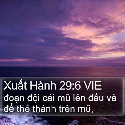 Xuất Hành 29:6 VIE Bible Verse Image