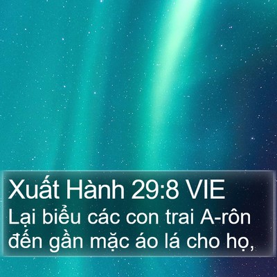 Xuất Hành 29:8 VIE Bible Verse Image