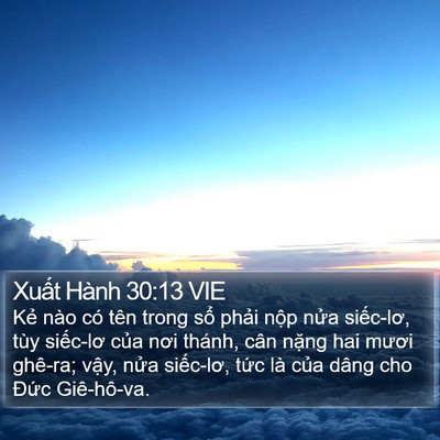 Xuất Hành 30:13 VIE Bible Verse Image