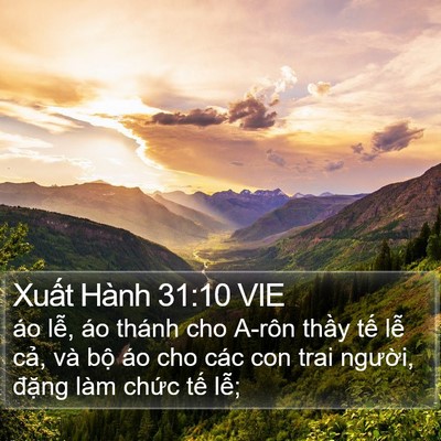 Xuất Hành 31:10 VIE Bible Verse Image