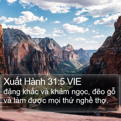 Xuất Hành 31:5 VIE Bible Verse Image