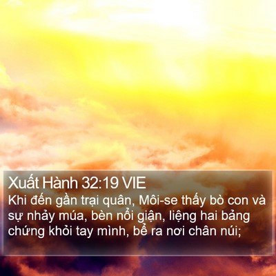 Xuất Hành 32:19 VIE Bible Verse Image