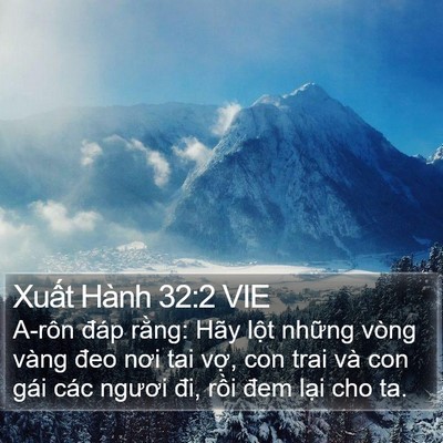Xuất Hành 32:2 VIE Bible Verse Image