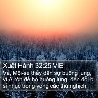 Xuất Hành 32:25 VIE Bible Verse Image