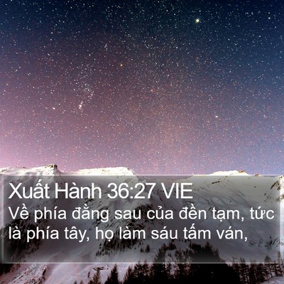 Xuất Hành 36:27 VIE Bible Verse Image
