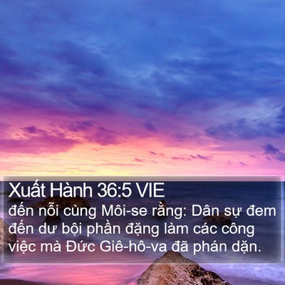 Xuất Hành 36:5 VIE Bible Verse Image