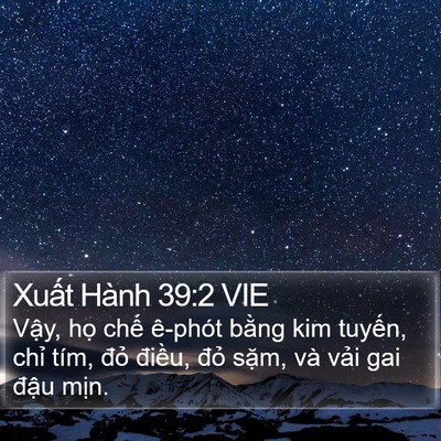 Xuất Hành 39:2 VIE Bible Verse Image