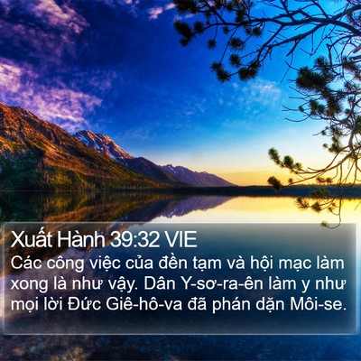 Xuất Hành 39:32 VIE Bible Verse Image