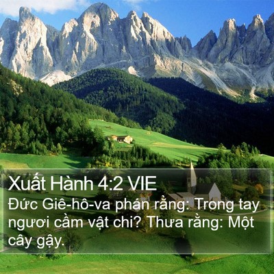 Xuất Hành 4:2 VIE Bible Verse Image