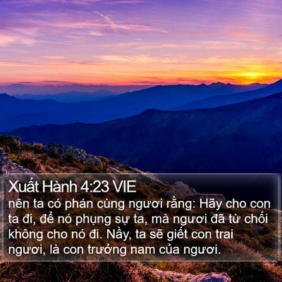 Xuất Hành 4:23 VIE Bible Verse Image