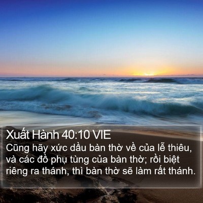 Xuất Hành 40:10 VIE Bible Verse Image