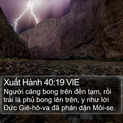 Xuất Hành 40:19 VIE Bible Verse Image