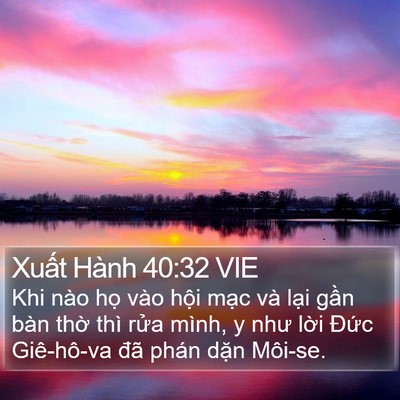 Xuất Hành 40:32 VIE Bible Verse Image