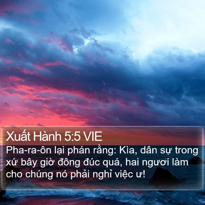Xuất Hành 5:5 VIE Bible Verse Image